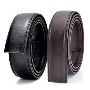 35mm wide split leather automatic buckle straps for belts